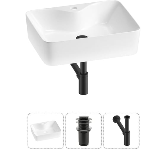 Изображение товара Комплект Wellsee 3 в 1 Lavinia Boho Bathroom Sink накладная раковина 48x37 см 20215260R