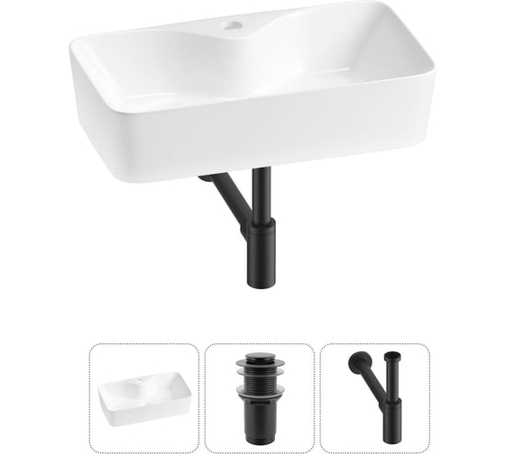 Изображение товара Комплект Wellsee 3 в 1 Lavinia Boho Bathroom Sink накладная раковина 54x30 см 20215276R