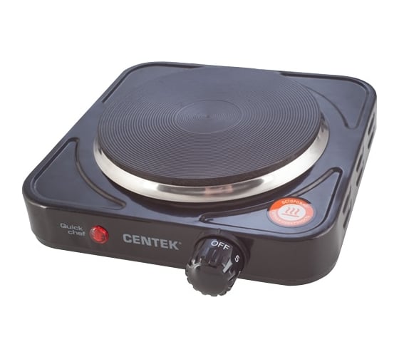Изображение товара Электрическая плитка Centek CT-1506 Black 1 конфорка, чугун, 155 мм, 1000 Вт, индикатор работы