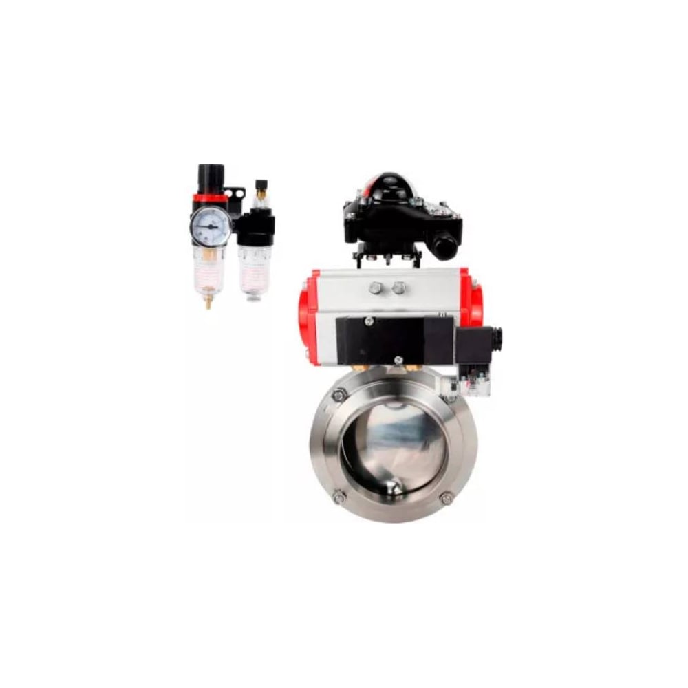 Изображение товара Затвор DN.ru 304-304-Sil Ду65 Ру10 для приварки нержавеющая сталь