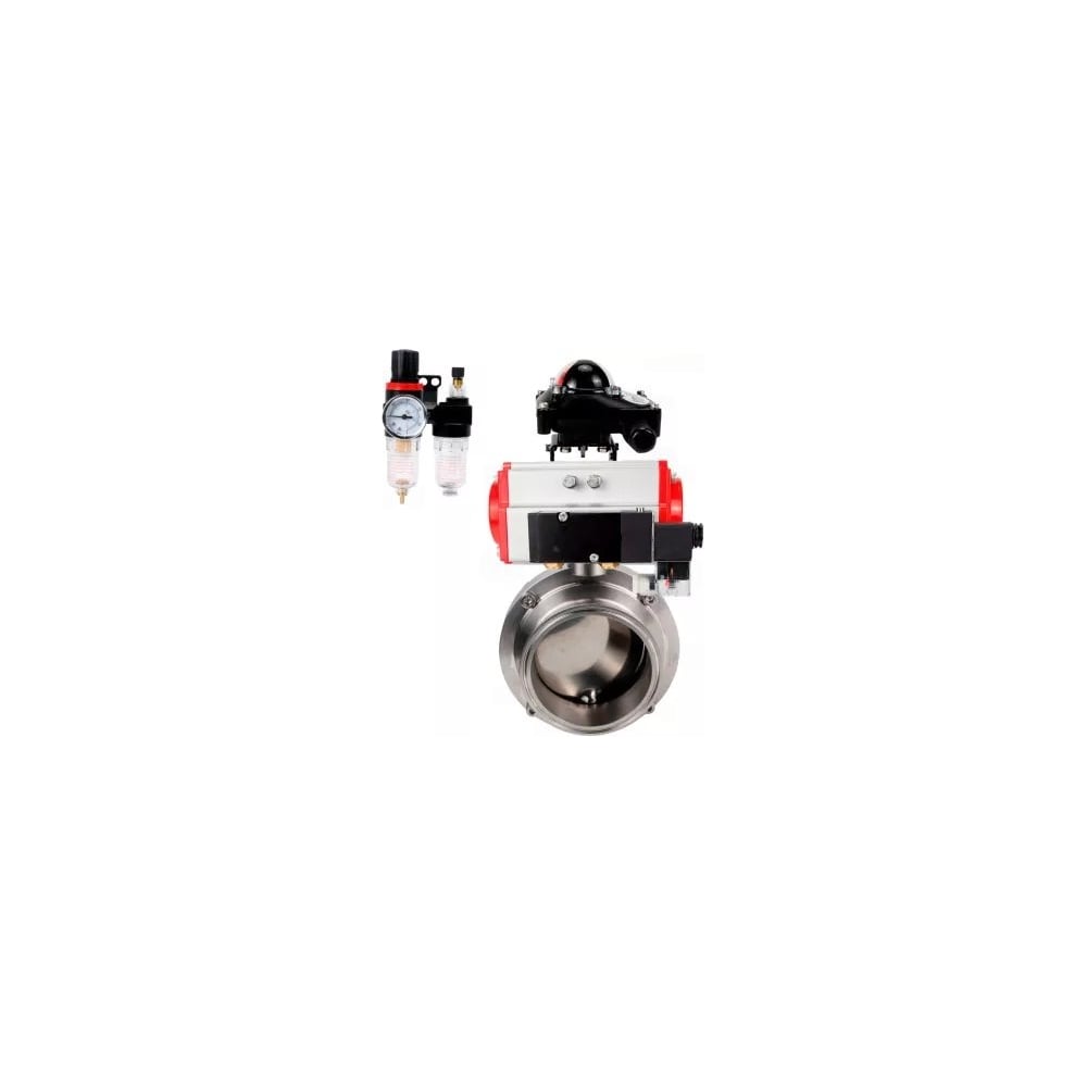 Затвор clamp DN.ru 304-304-Sil Ду32 Ру10, пищ.нерж.сталь, пн.привод, пн.распр, БКВ, БПВ D050-79341