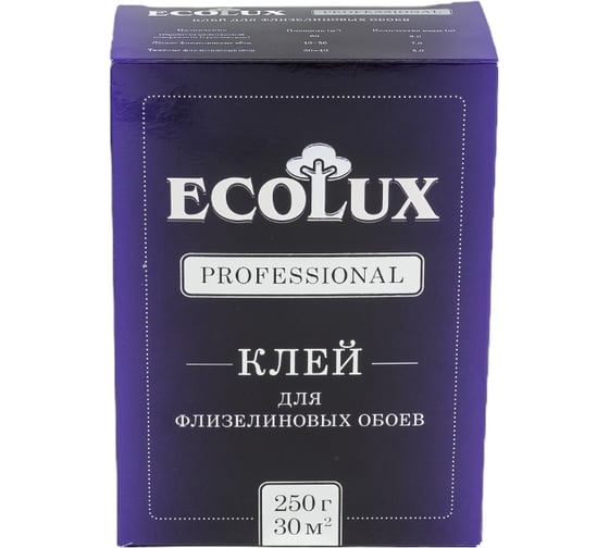 Изображение товара Клей для обоев ECOLUX PROFESSIONAL Флизелин 250 г 4607133681203