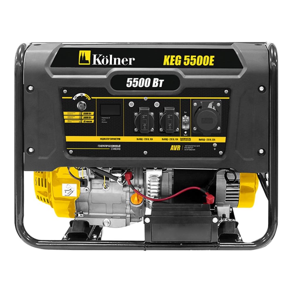 Изображение товара Генератор бензиновый Kolner 5500E 5500 Вт с дисплеем и разъемами