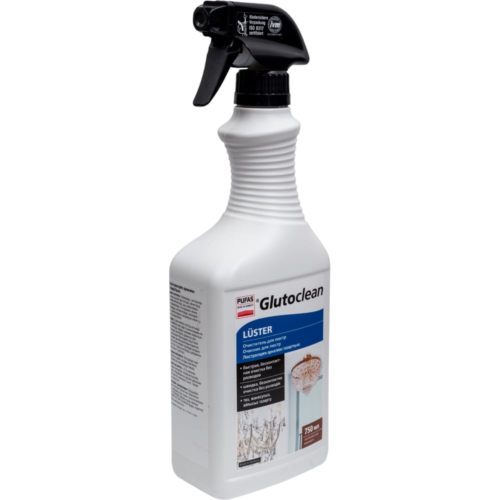 Изображение товара Очиститель для люстр Glutoclean 750 мл с распылителем