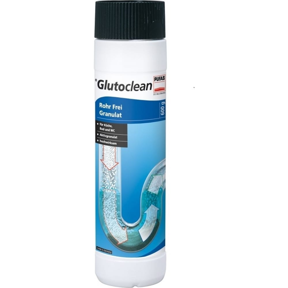 Очиститель труб Glutoclean биосостав для туалетов и септиков биокомфорт 70 г