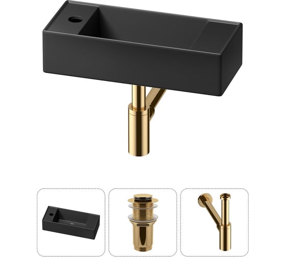 Изображение товара Комплект Wellsee 3 в 1 Lavinia Boho Bathroom Sink накладная/подвесная раковина 43x18 см 20216294R