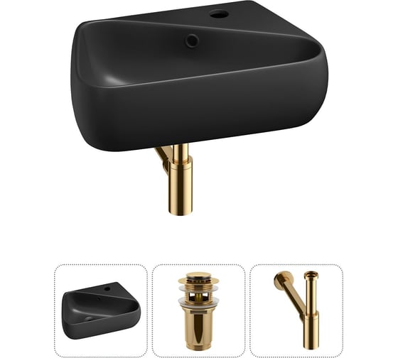 Изображение товара Комплект Wellsee 3 в 1 Lavinia Boho Bathroom Sink накладная/подвесная раковина 44x27 см 20216630R