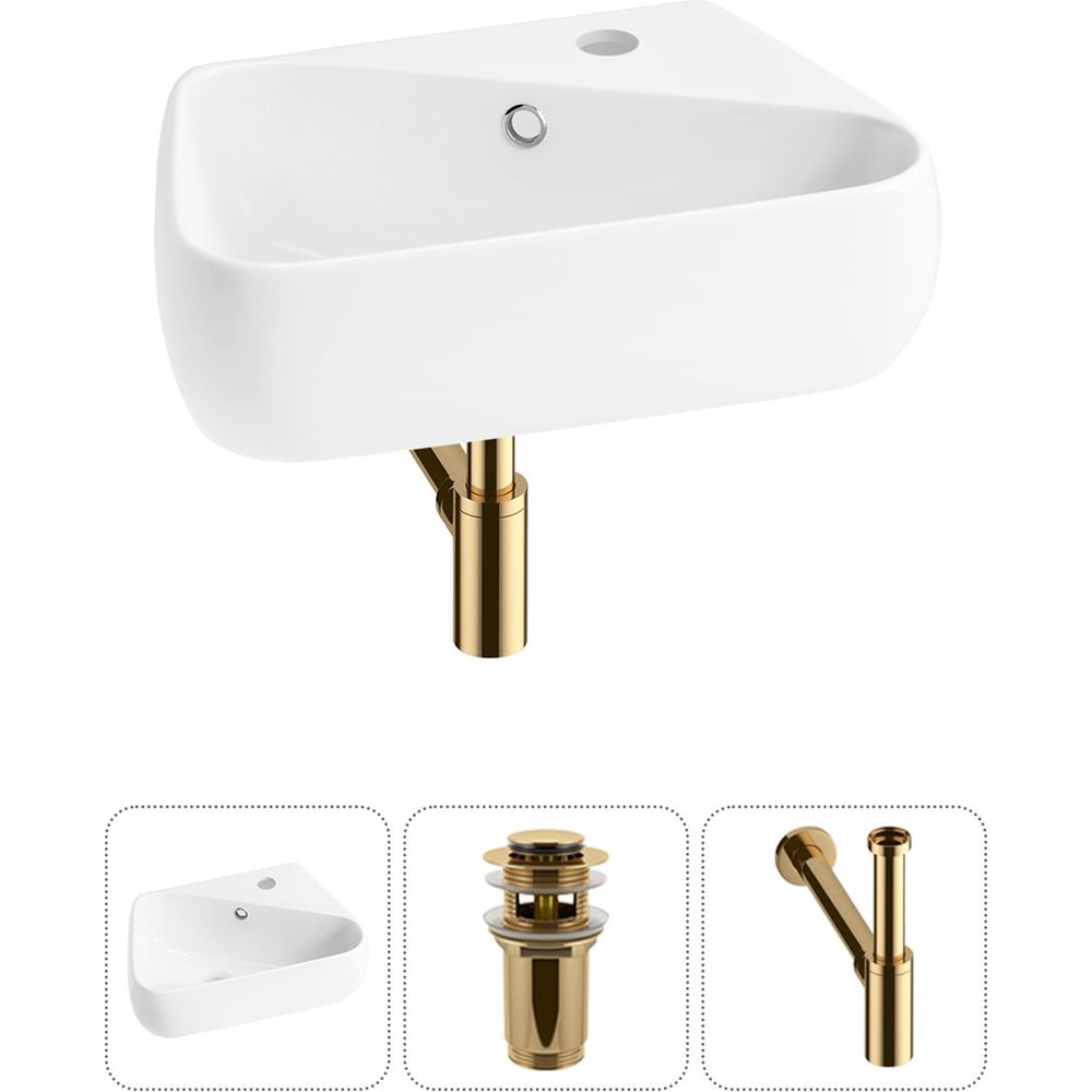 Изображение товара Комплект раковина Wellsee 3 в 1 Lavinia Boho для ванной с удобной формой и стильным дизайном