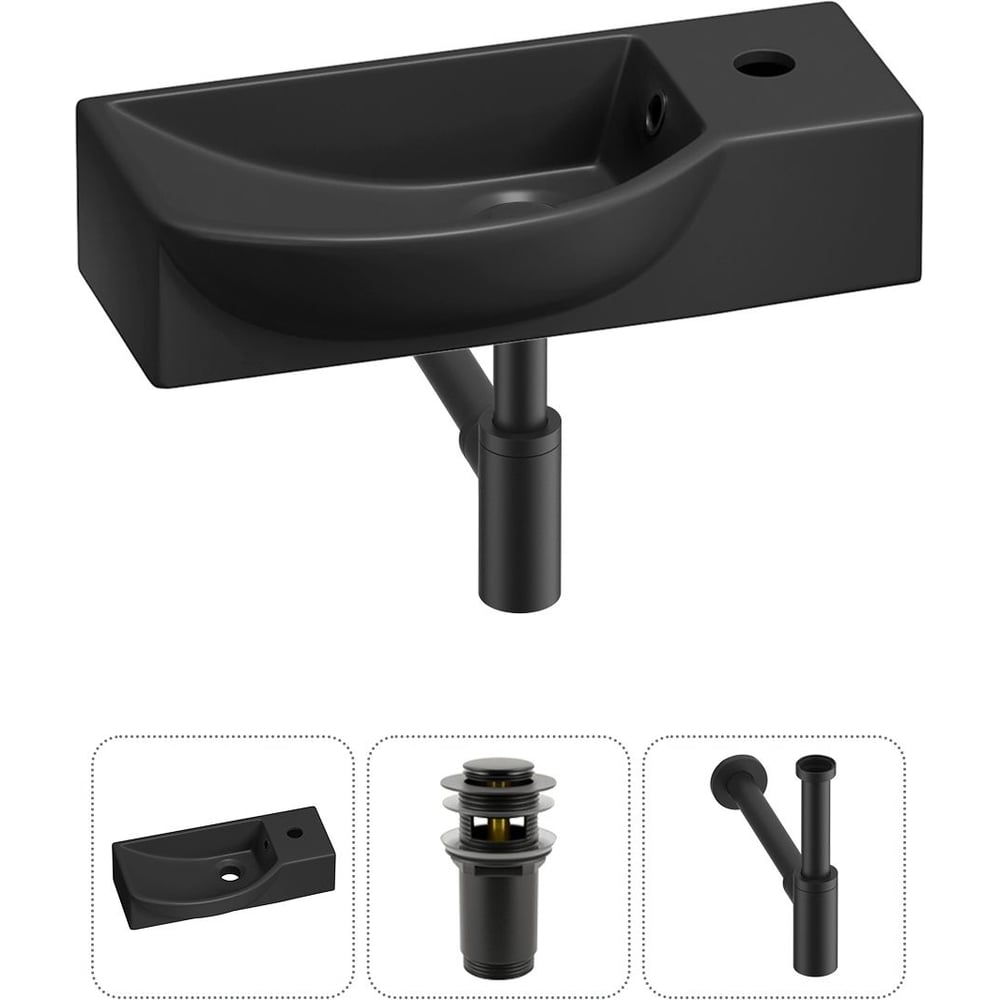 Комплект Wellsee 3 в 1 Lavinia Boho Bathroom Sink накладная/подвесная раковина 45x24 см 20216125R