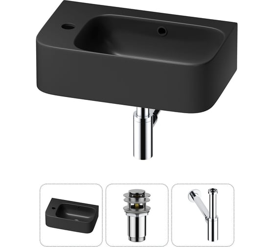 Изображение товара Комплект Wellsee 3 в 1 Lavinia Boho Bathroom Sink накладная/подвесная раковина 45x27 см 20216488R