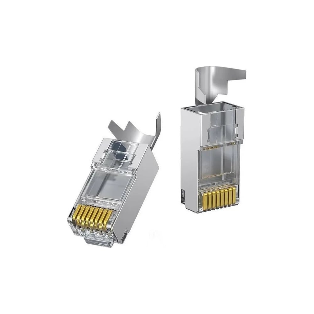 Изображение товара Коннектор Ugreen NW193 50634 Cat 7 Shielded Modular Plug Gold-plated