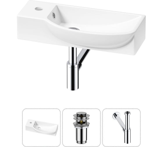 Изображение товара Комплект Wellsee 3 в 1 Lavinia Boho Bathroom Sink накладная/подвесная раковина 50x24 см 20216137R
