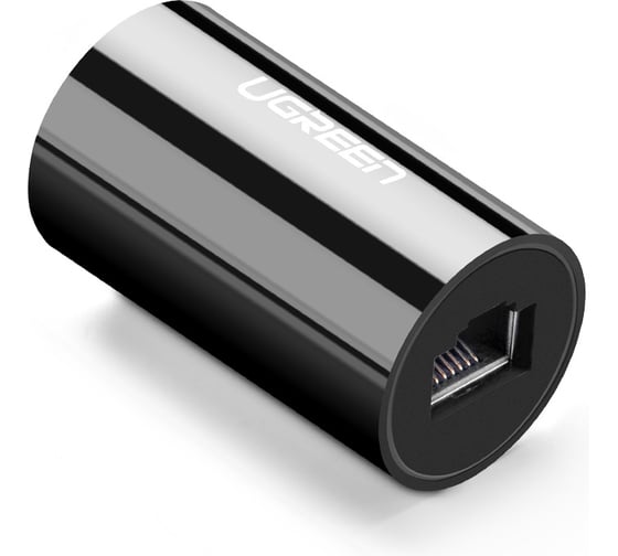 Изображение товара Адаптер-удлинитель Ugreen NW116 RJ45 Ethernet Connector. Цвет: черный 30837