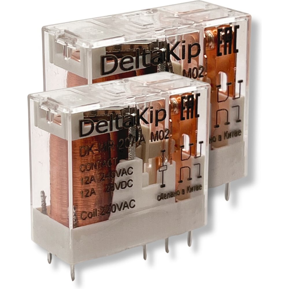Изображение товара Промежуточные реле DELTAKIP DK-MR-207A[М02] 220V AC 12А IP68 компактное