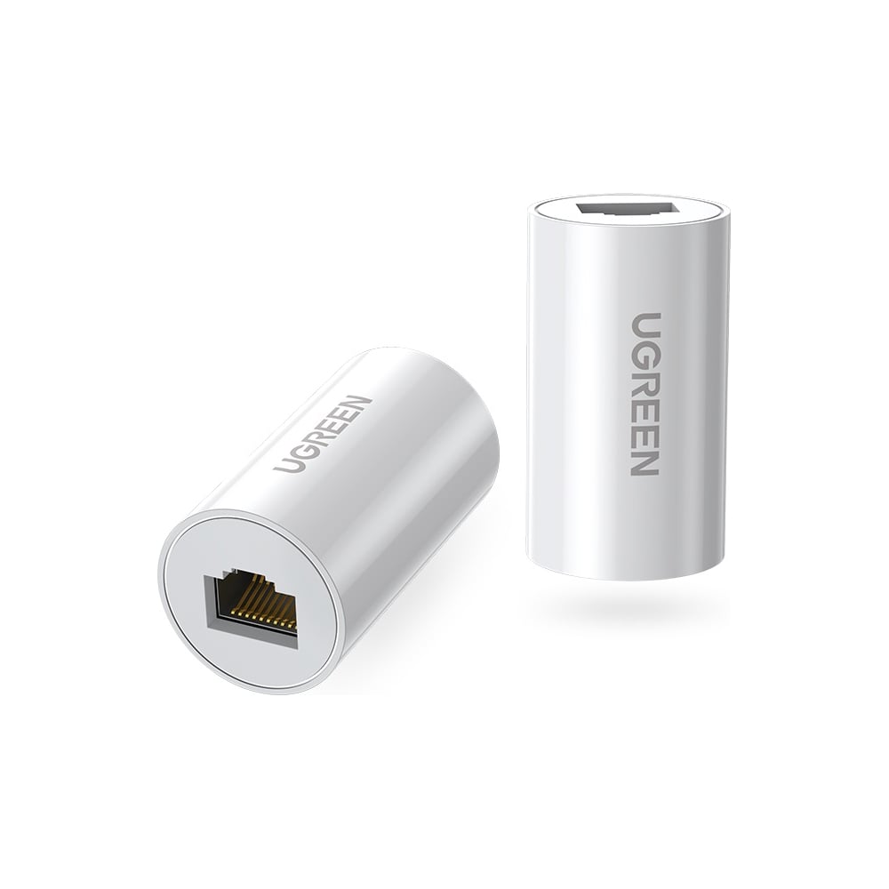 Изображение товара Адаптер-удлинитель Ugreen NW116 20391 RJ45 Ethernet Connector. Цвет: белый 20391_