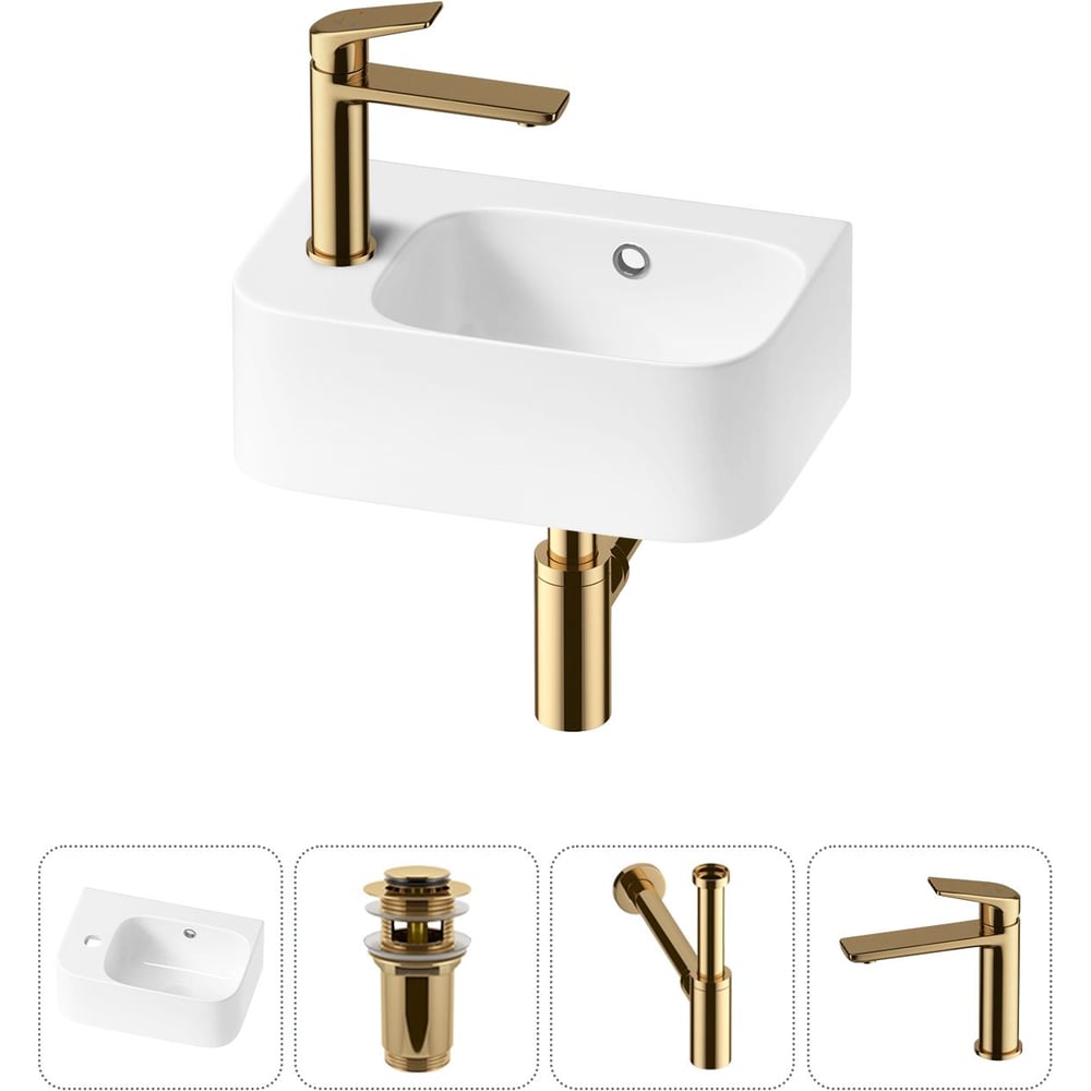 Изображение товара Комплект раковина и смеситель Wellsee 4 в 1 Lavinia Boho белый Изображение товара Комплект раковина и смеситель Wellsee 4 в 1 Lavinia Boho белый