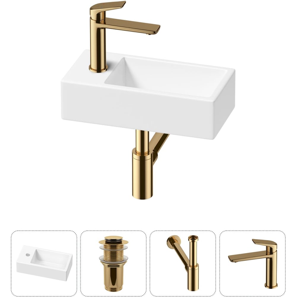 Изображение товара Комплект Wellsee 4 в 1 Lavinia Boho накладная раковина и смеситель