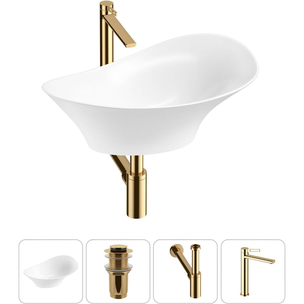 Изображение товара Комплект Wellsee 4 в 1 Lavinia Boho Bathroom Sink с раковиной 56x33 см