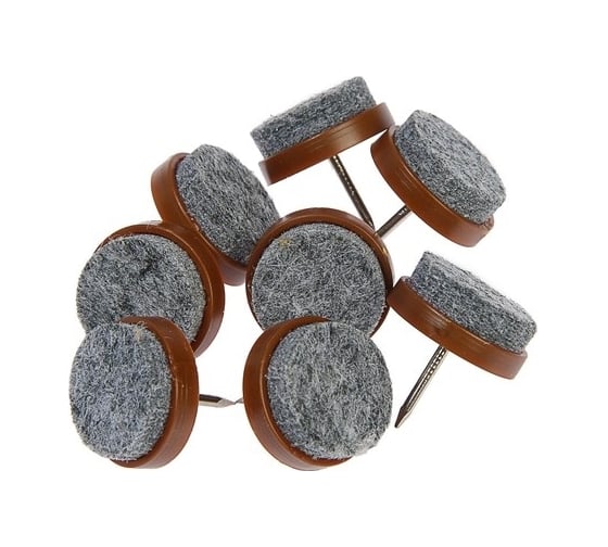 Изображение товара Мебельная накладка ТУНДРА круглая, D=20 мм, 8 шт., цвет коричневый 3609870