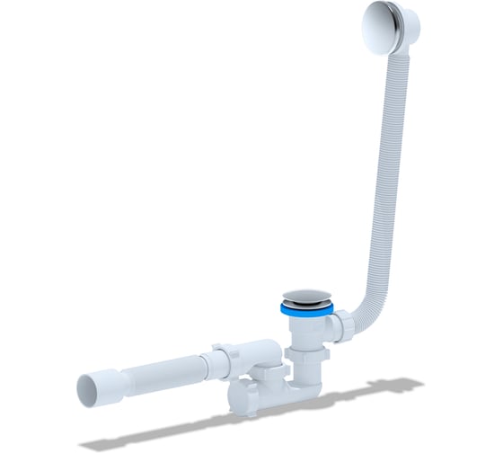 Изображение товара Сифон АНИ Пласт Ани Бриг для ванны, с переливом, клик- клак, 375*40*50, грибок-сетка EC255G