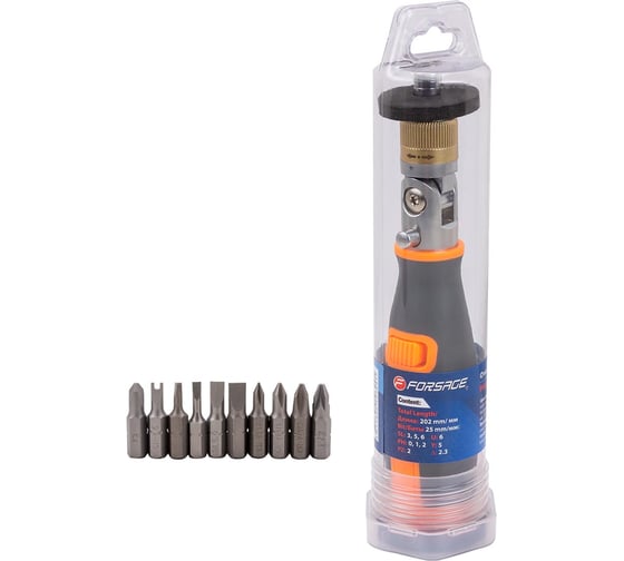 Изображение товара Отвертка реверсивная Forsage с набором бит F-32810(65127)