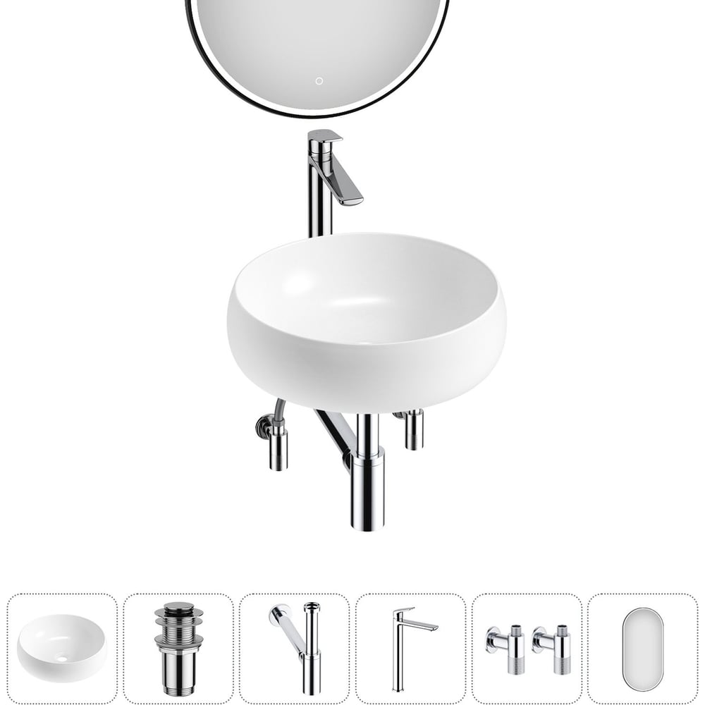Изображение товара Комплект Wellsee 6 в 1 Lavinia Boho Bathroom Sink 40x40 см