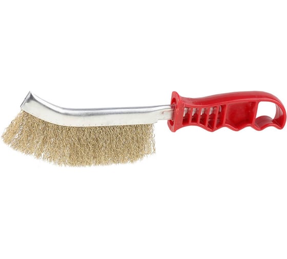 Изображение товара Щетка металлическая ООО ПКФ Сварком пласт.ручка латун.вогнутая k00019291