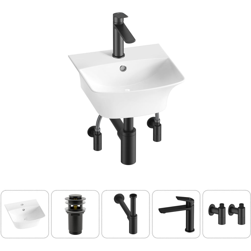 Изображение товара Комплект Wellsee 5 в 1 Lavinia Boho Bathroom Sink 35x36 см