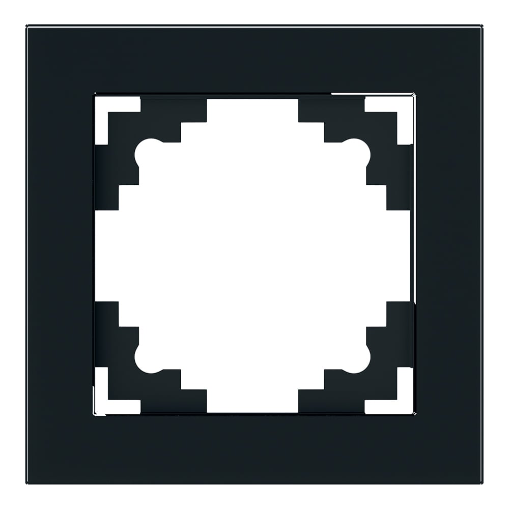 Одноместная рамка STEKKER, цвет черный 39518 GFR00-7001-05 серия Катрин - фото 1