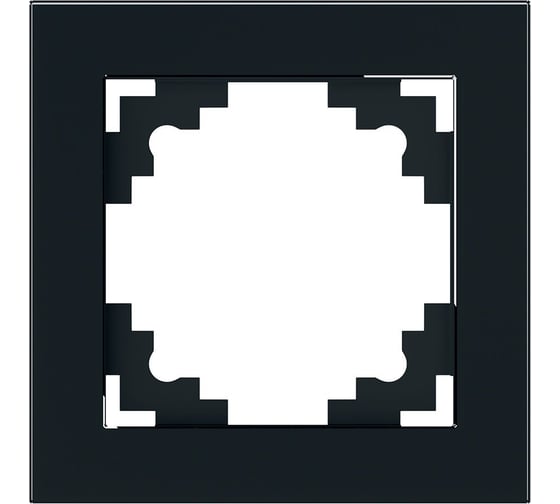 Изображение товара 1-местная рамка STEKKER GFR00-7001-05, серия Катрин, стеклянная, черный 39518