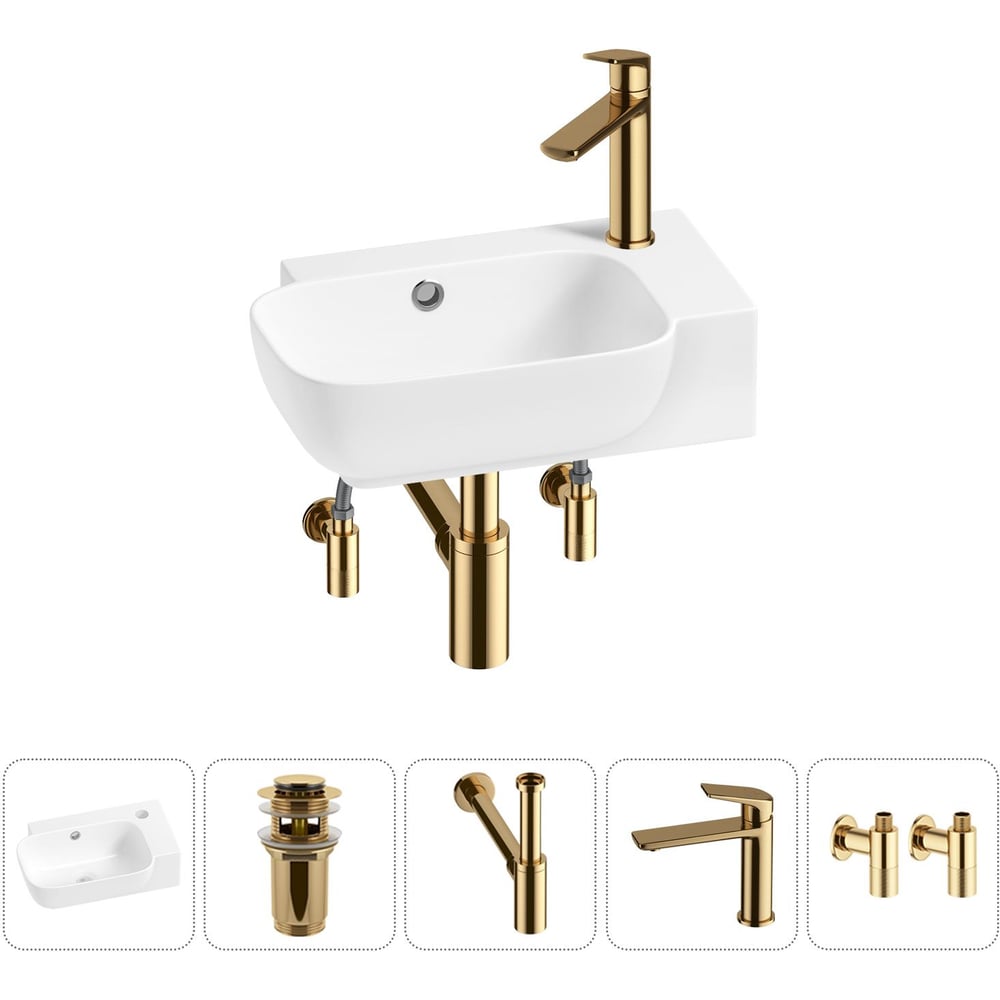 Изображение товара Комплект Wellsee 5 в 1 Lavinia Boho раковина 40x24 см