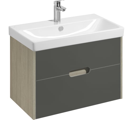 Изображение товара Тумба под раковину AQUATON Оливия 80 грей, дуб ойстер 1A283101OLUG0