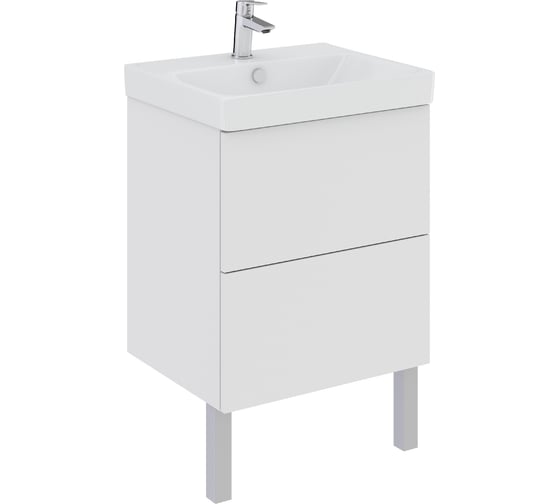 Изображение товара Тумба AQUATON Юнит 55 белый глянец + раковина Адриана 55, 1A288201UN010
