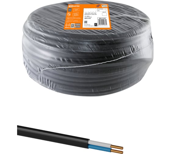 Изображение товара Кабель TDM ELECTRIC ВВГ-П нгА-LS 2х4 окN-0,66 ГОСТ 100м SQ0117-0187