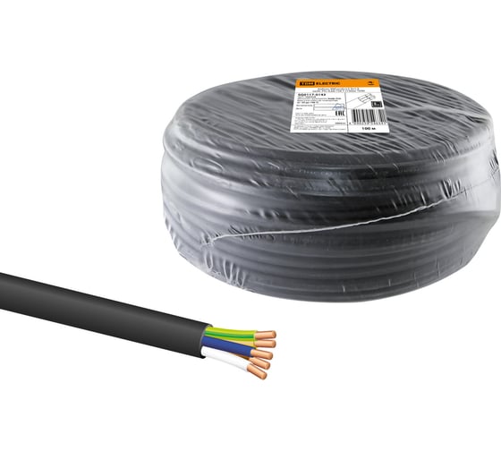 Изображение товара Кабель TDM ELECTRIC ВВГнгА-LS 5х1,5 окN, PE-0,66 ГОСТ 100м SQ0117-0143