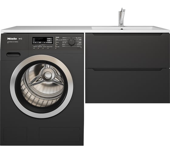 Изображение товара Тумба подвесная под стиральную машину uperwood Tanos 60 см, черная TTanosVM60B