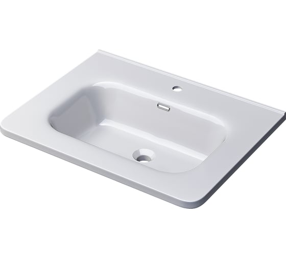 Изображение товара Раковина керамическая для ванной uperwood Monica 60 см, белая глянцевая RMonica60wg