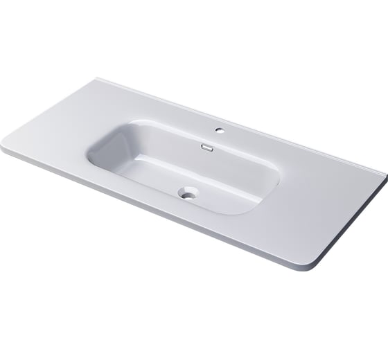 Изображение товара Раковина керамическая для ванной uperwood Monica 100 см, белая глянцевая RMonica100wg