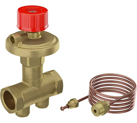 Изображение товара Клапан балансировочный, автоматический, компактный Giacomini R206C-1, 1/2, ВР, 5-30 кПа, с импульсной трубкой 1 м GIA R206CY223