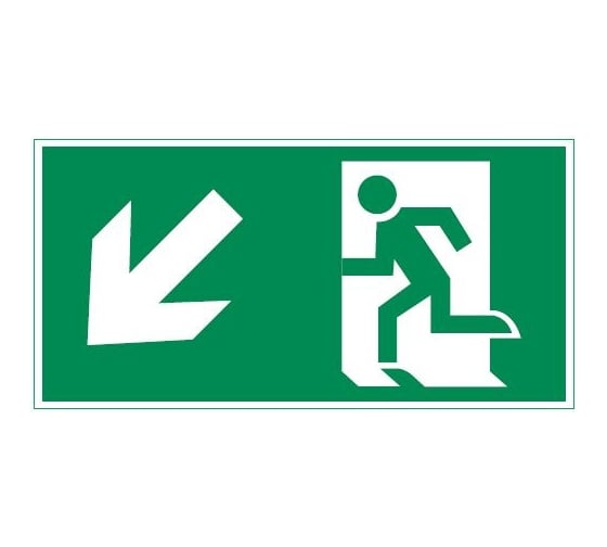 Изображение товара Пиктограмма VARTON Vault SST Выход влево вниз 200x400мм V4-EM-00.2040.ADV-0008