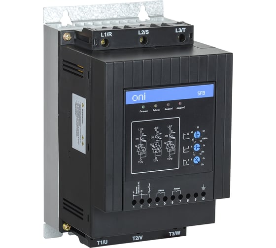 Изображение товара Устройство плавного пуска ONI SFB 3Ф 380В 30кВт 60A Uупр 110-220В Modbus SFB-33-30-A-10
