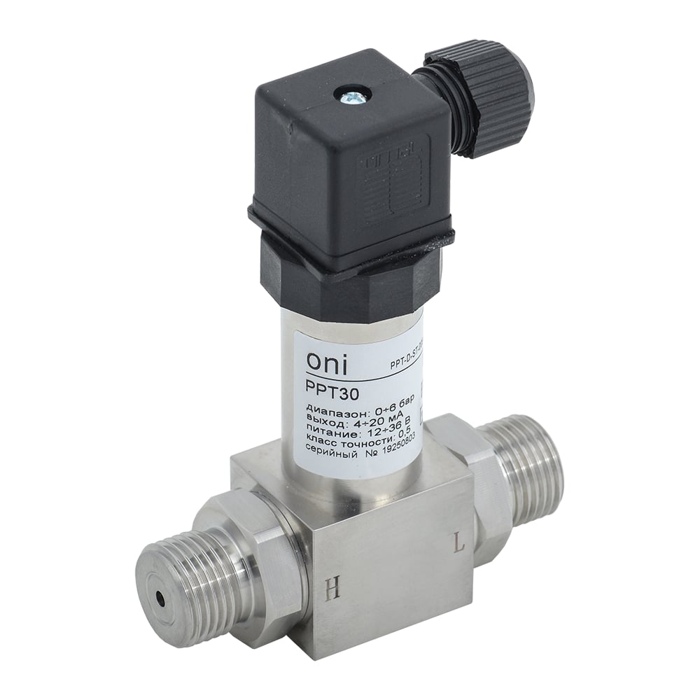 Преобразователь давления ONI PPT30 0,5 0-6Бар 4-20мА G1/2 DIN43650 PPT-D-ST-006-4-20-2-2