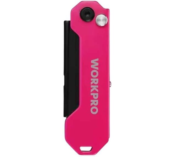 Изображение товара Нож складной быстросменный WORKPRO из нержавеющей стали, красный WP211031