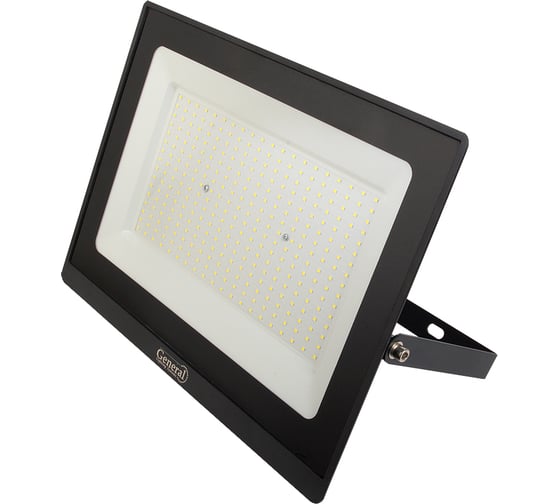 Изображение товара Светодиодный уличный прожектор General Lighting Systems 385*285*40мм, General GTAB-300BT-IP65-6500, 300Вт, 6500К, 26000Лм, металл 403384