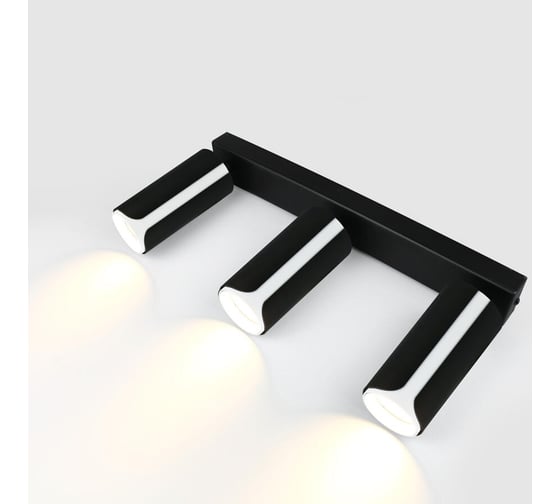 Изображение товара Светильник General Lighting Systems спот, на основании, тройной, накладной, D58*H130мм, серия Монохром, General GWL-3GU10-M- 661714