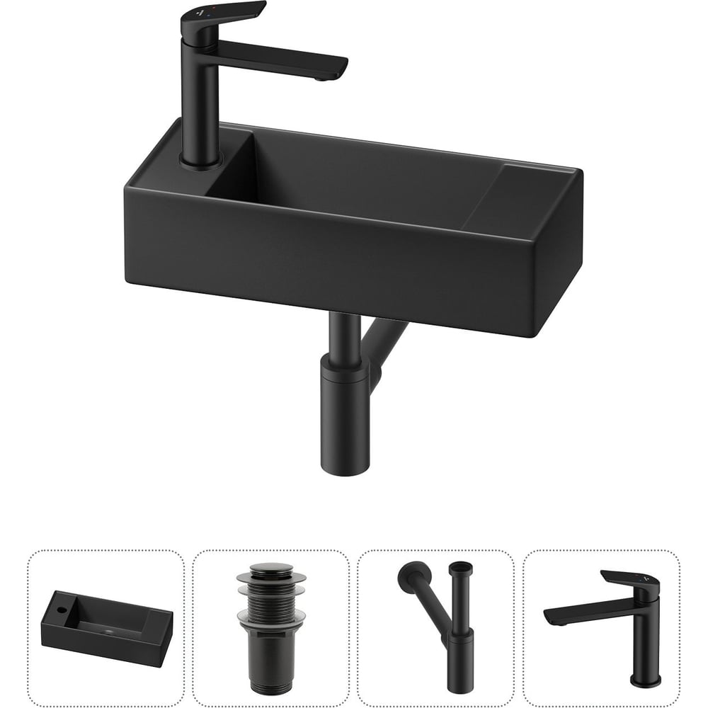 Изображение товара Wellsee Lavinia Boho - накладная раковина 43x18 см с смесителем