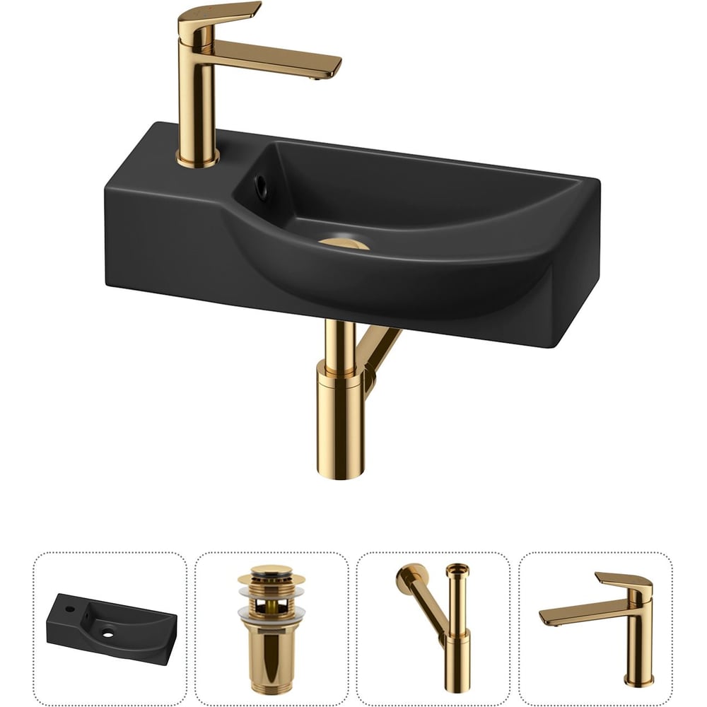 Изображение товара Комплект раковины Wellsee Lavinia Boho 4 в 1 45x24 см