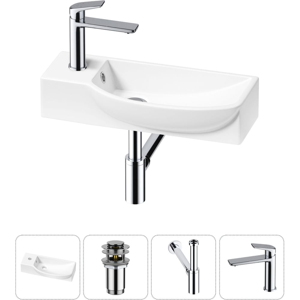 Изображение товара Раковина Wellsee Lavinia Boho 50x24 см накладная белая сантехника