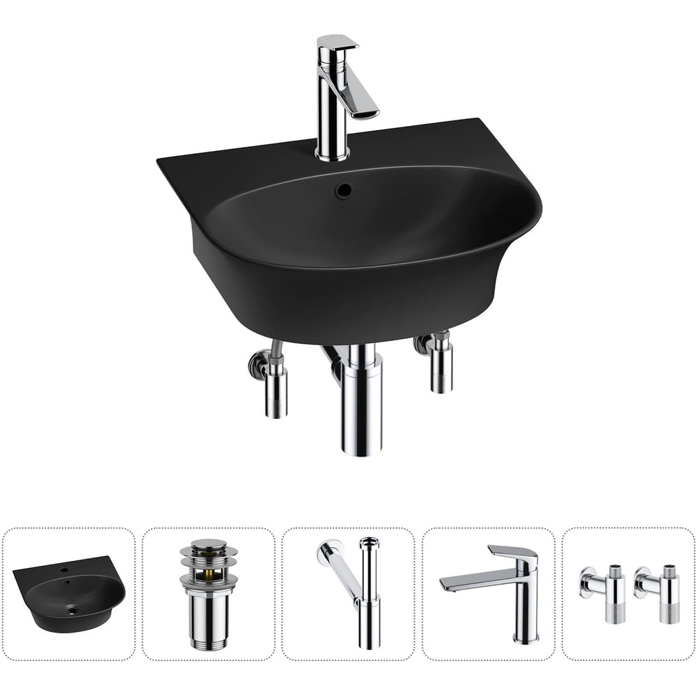 Изображение товара Комплект Wellsee 5 в 1 Lavinia Boho Bathroom Sink 46x41 см