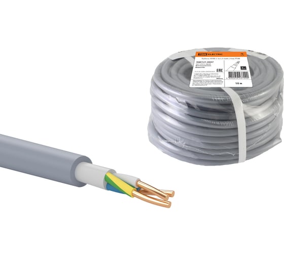 Изображение товара Кабель TDM ELECTRIC NYM-J 3х1,5-0,66 10м SQ0121-0007
